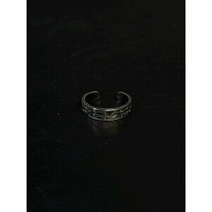 Sterling Silver Tribal Animal Motif Adjustable Cuff Ring Size 6.25